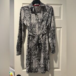Eliza J snake print belted shirt dress size 6